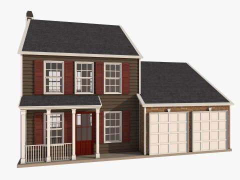 Classical American Houses Collection 3D Model