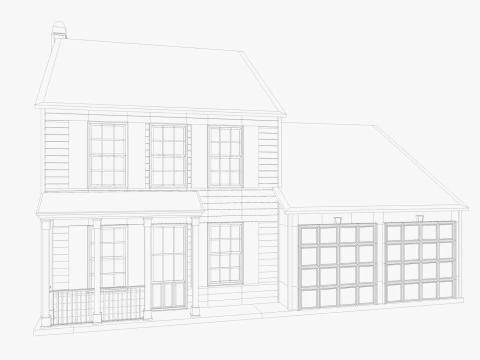 Classical American Houses Collection 3D Model