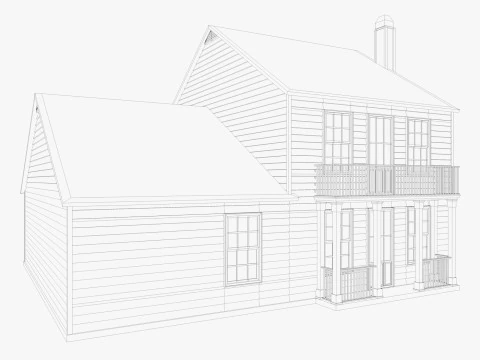 Classical American Houses Collection 3D Model