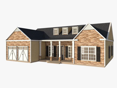 Classical American Houses Collection 3D Model