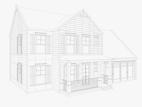 Classical American Houses Collection 3Dモデル