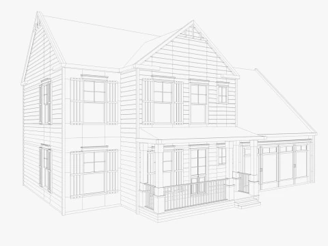 Classical American Houses Collection 3D Model