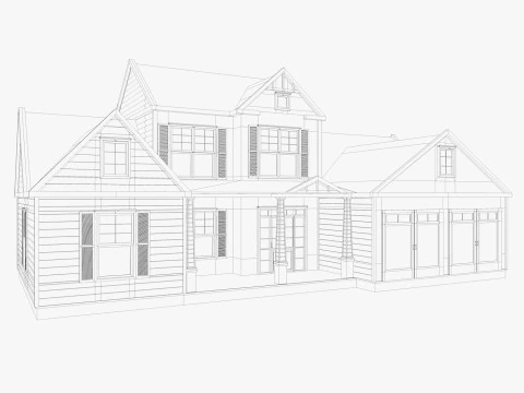 Classical American Houses Collection 3D Model