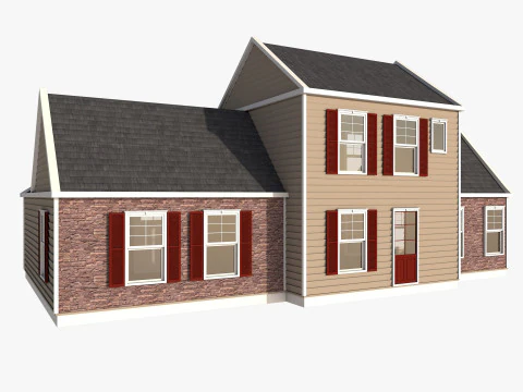 Classical American Houses Collection 3D Model