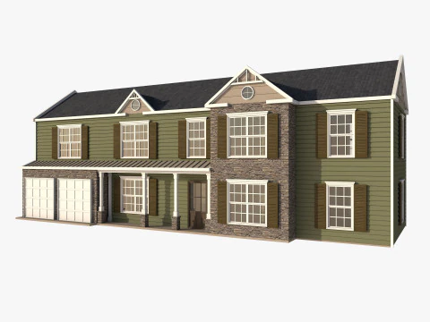Classical American Houses Collection 3D Model