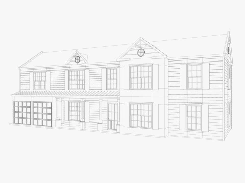 Classical American Houses Collection 3D Model