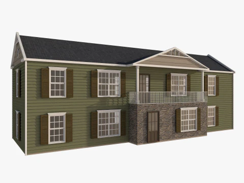 Classical American Houses Collection 3D Model