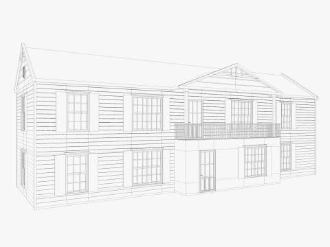 Classical American Houses Collection 3D Model