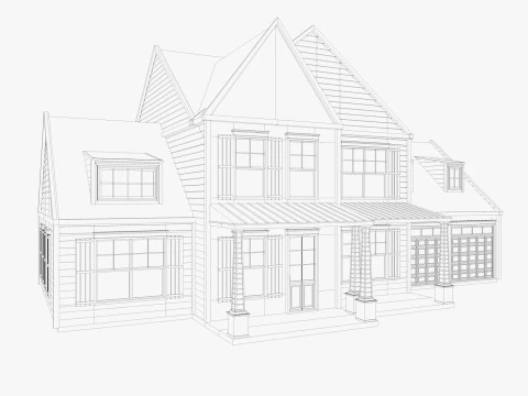 Classical American Houses Collection 3D Model