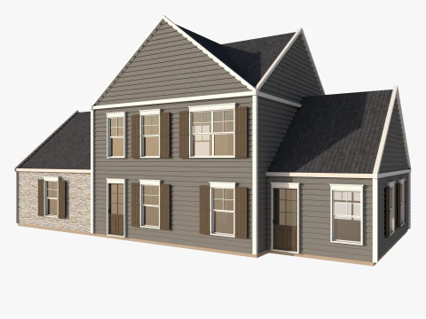 Classical American Houses Collection 3D Model