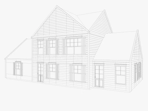 Classical American Houses Collection 3D Model