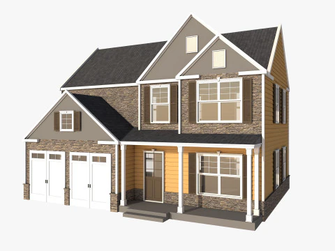Classical American Houses Collection 3D Model