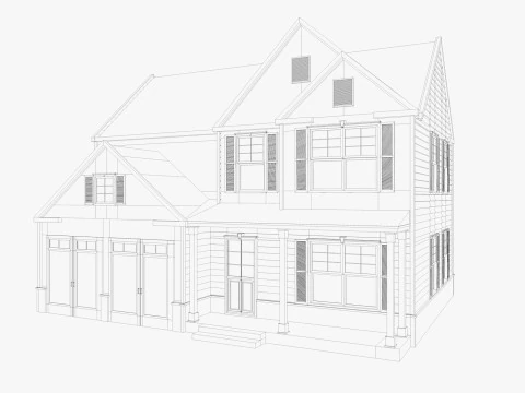 Classical American Houses Collection 3D Model