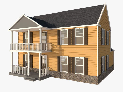 Classical American Houses Collection 3D Model