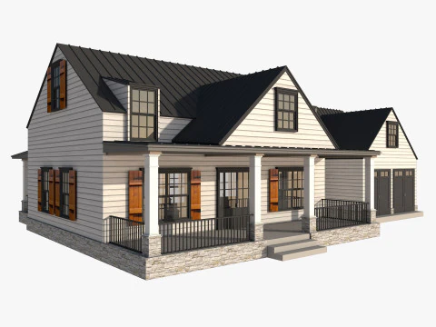 Classical American Houses Collection 3D Model