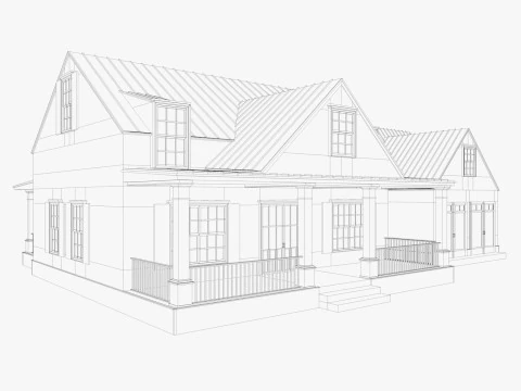 Classical American Houses Collection 3D Model
