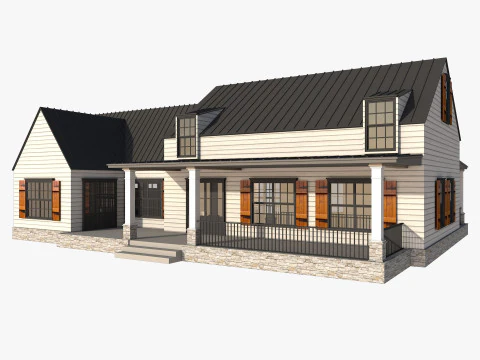 Classical American Houses Collection 3D Model
