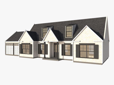 Classical American Houses Collection 3D Model
