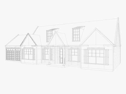 Classical American Houses Collection 3D Model