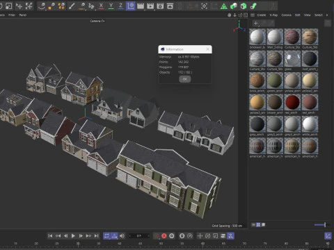 Classical American Houses Collection 3D Model
