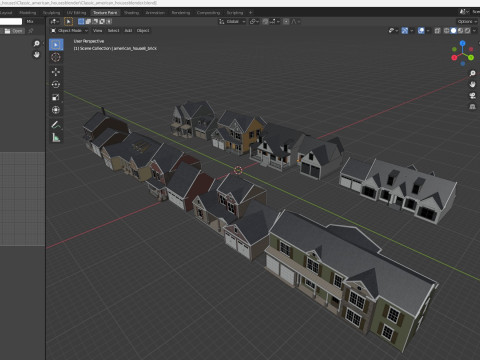 Classical American Houses Collection 3Dモデル