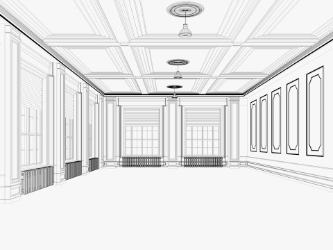 Loft interior 8 3D Модель