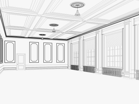 Loft interior 8 3D Модель