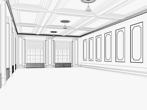 Loft interior 8 3D Модель