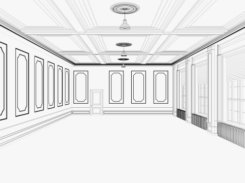 Loft interior 8 3D Модель