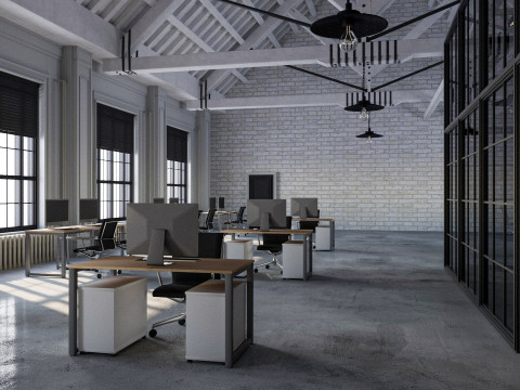 Loft Office 14 Model 3D