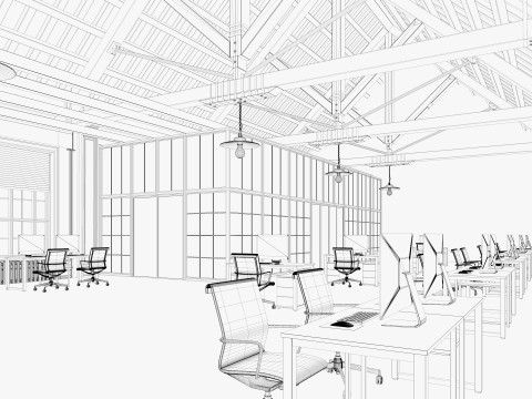 Loft Office 14 Model 3D