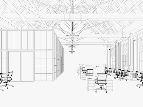 Loft Office 14 Model 3D
