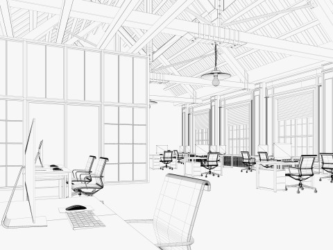Loft Office 14 Model 3D
