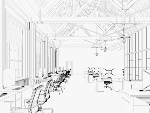 Loft Office 14 Model 3D