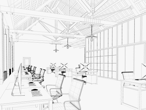Loft Office 14 Model 3D