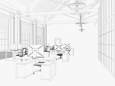 Loft Office 14 Model 3D