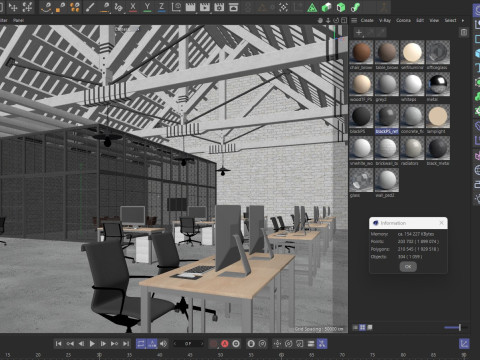 Loft Office 14 Model 3D