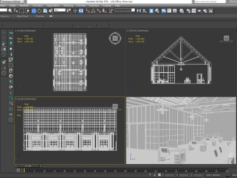 Loft Office 14 Model 3D