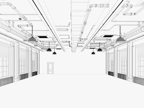 Loft Office 15 3D Model
