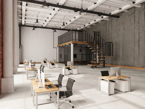 Loft Office 16 3D Model