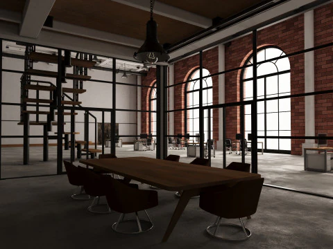 Loft Office 16 3D Model