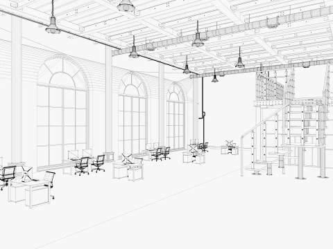 Loft Office 16 3D Model