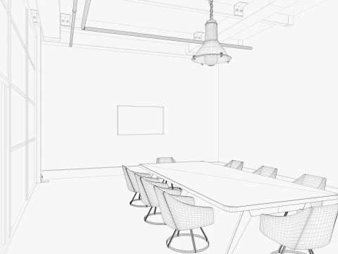 Loft Office 16 3D Model