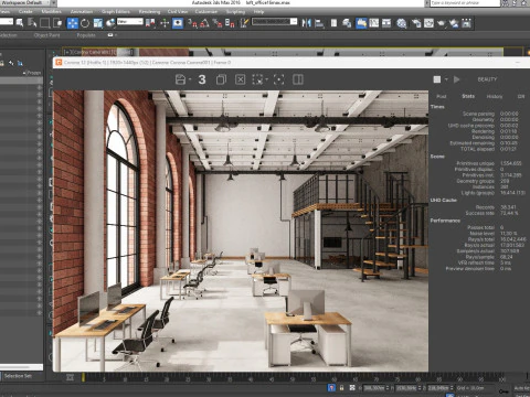 Loft Office 16 3D Model