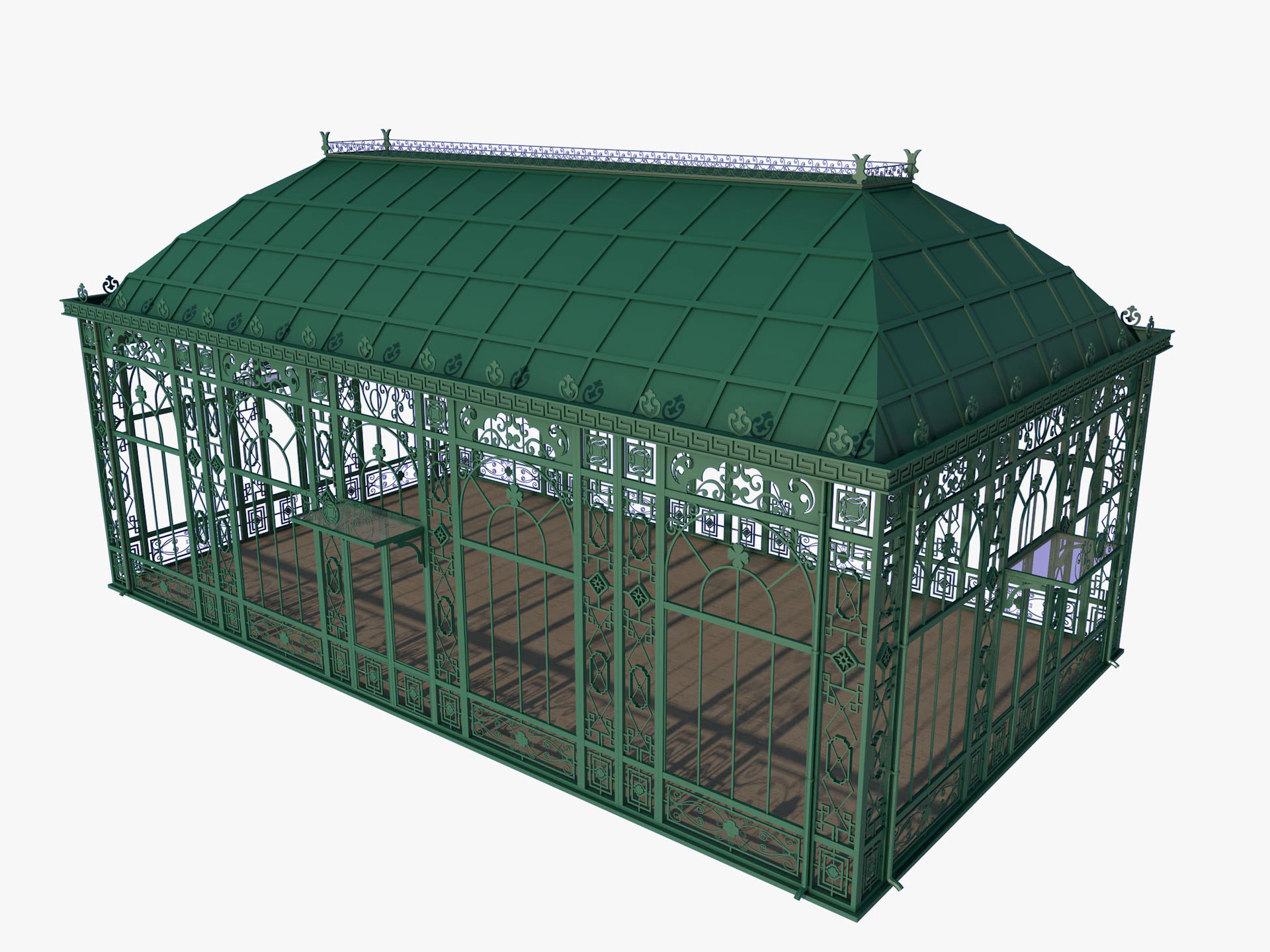 Classic Greenhouse 2 3D Model .c4d .max .obj .3ds .fbx .stl .blend