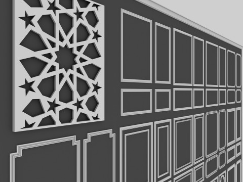 Decorative Wall Mouldings 3D Model