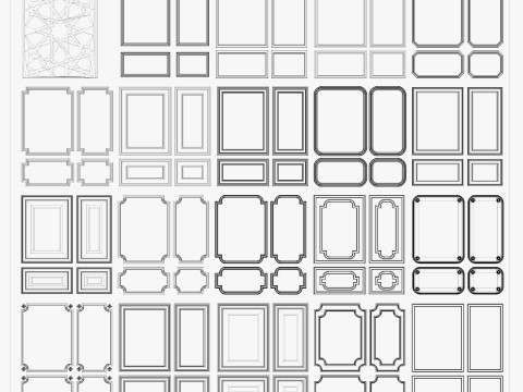 Decorative Wall Mouldings 3D Model