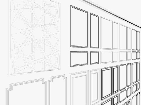 Decorative Wall Mouldings 3D Model