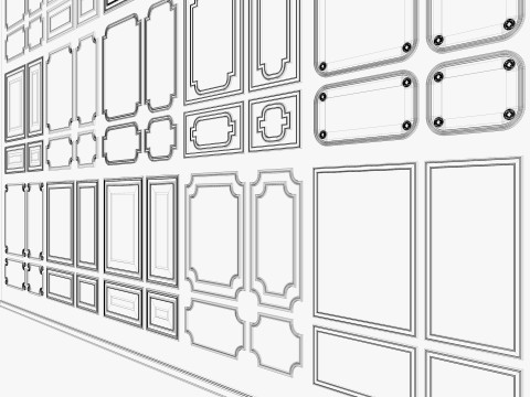 Decorative Wall Mouldings 3D Model