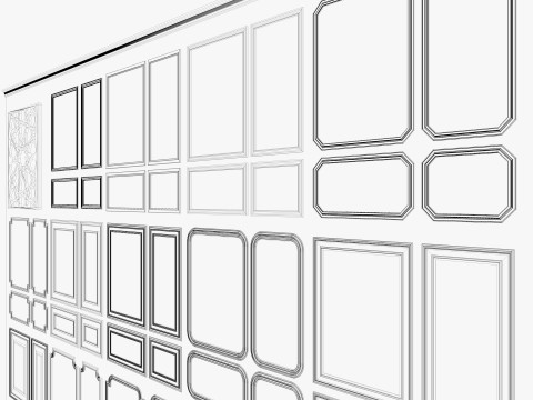 Decorative Wall Mouldings 3D Model